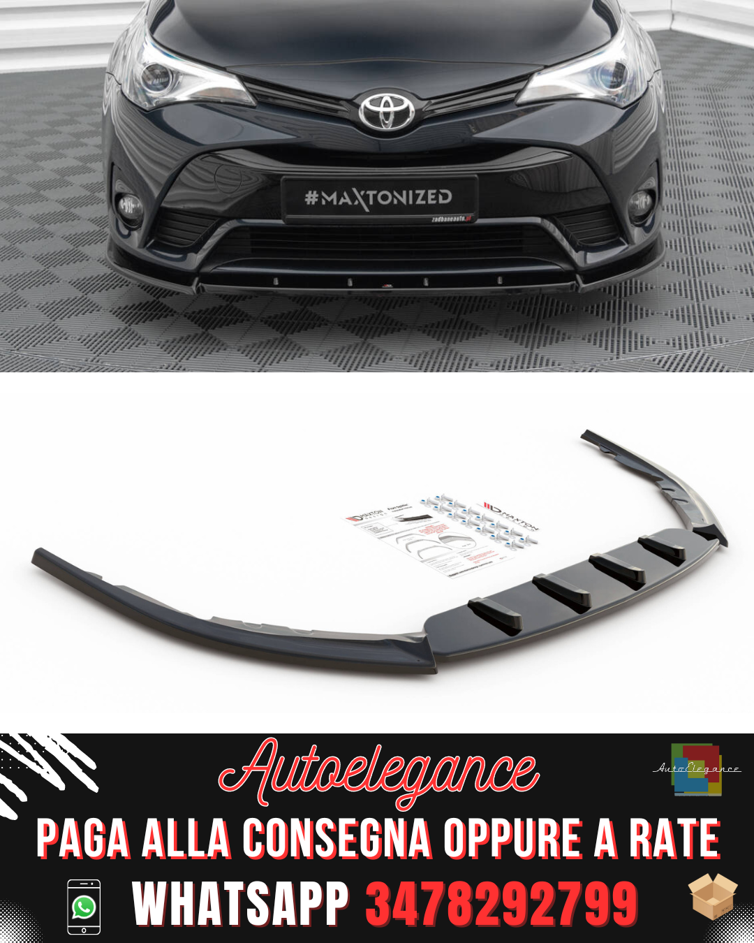 SPLITTER ANTERIORE V.1 adatto per TOYOTA AVENSIS MK3 FACELIFT