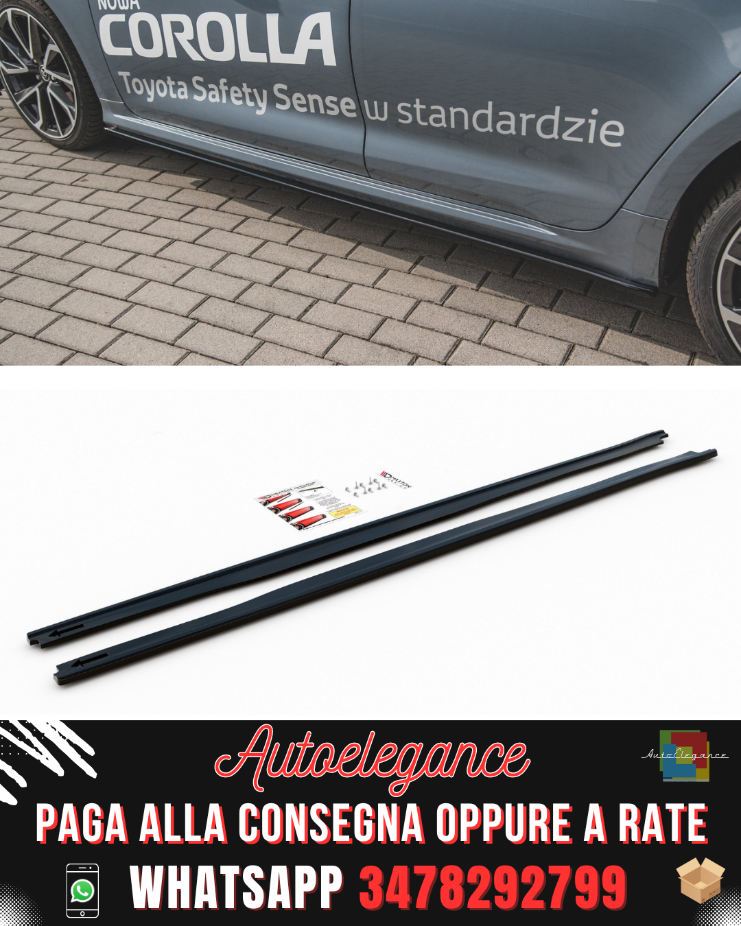 SIDE SKIRTS suitable for TOYOTA COROLLA XII SEDAN