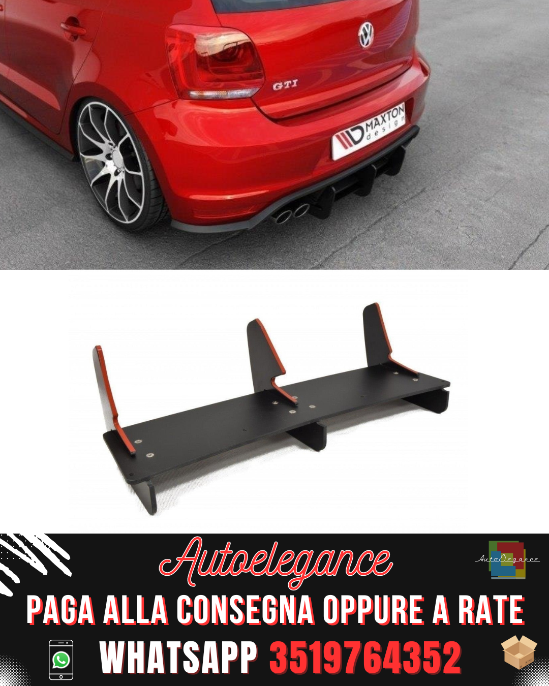 DIFFUSORE POSTERIORE ADATTO PER VW POLO MK5 GTI FACELIFT