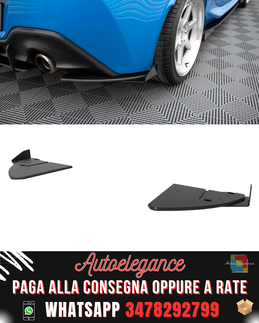 STREET PRO V.1 REAR SIDE SPLITTERS + FLAPS suitable for TOYOTA GR86 MK1