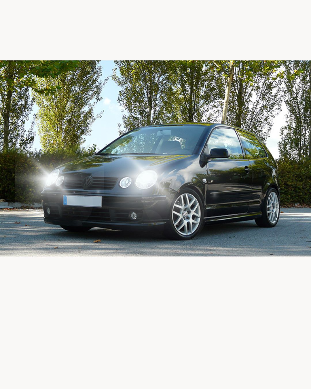 VW POLO 9N LED LOW BEAM LAMP KIT LED H7 6000K 6400 LUMEN NO ERROR