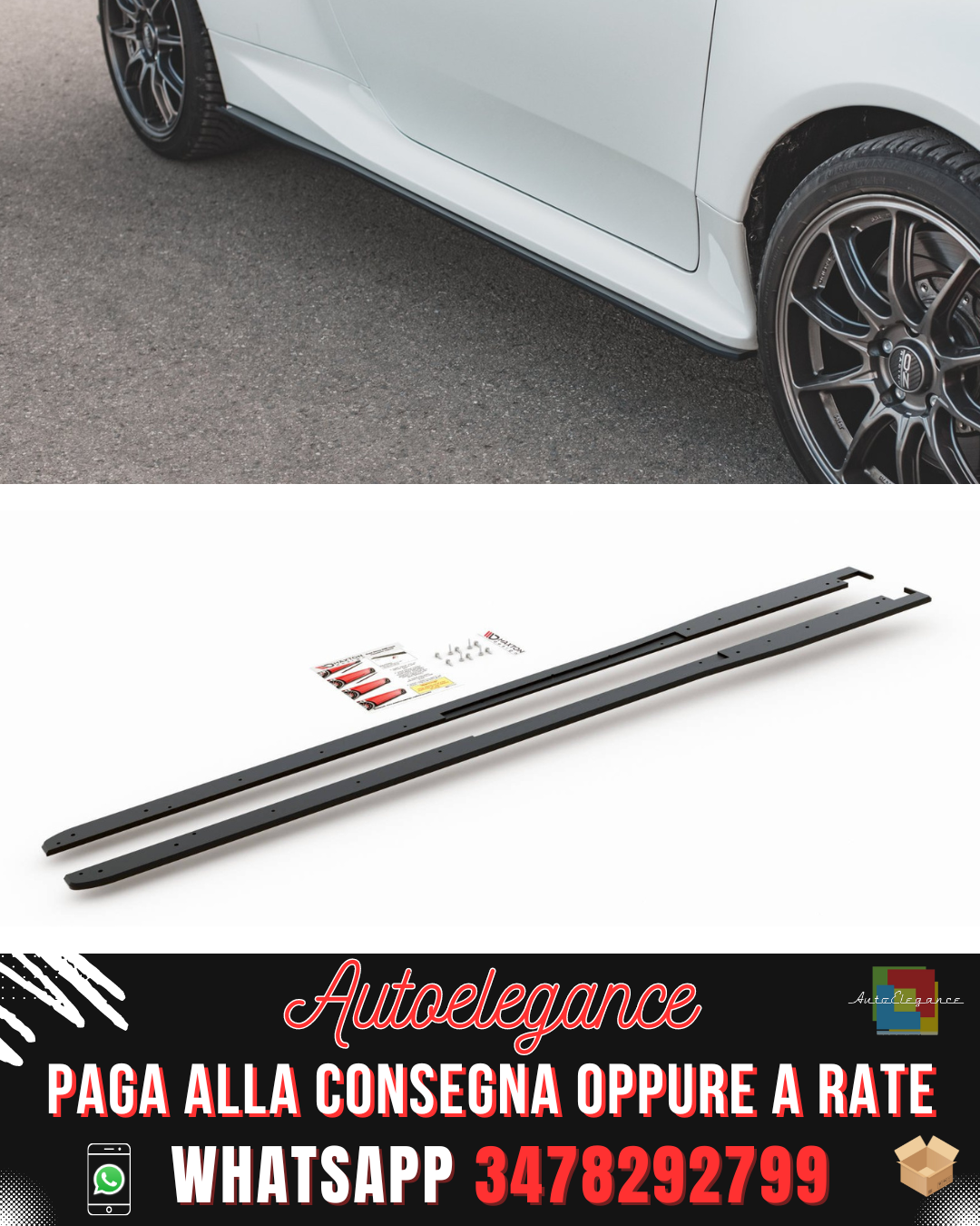 RACING DURABILITY MINIGONNE LATERALI adatte per TOYOTA GR YARIS MK4