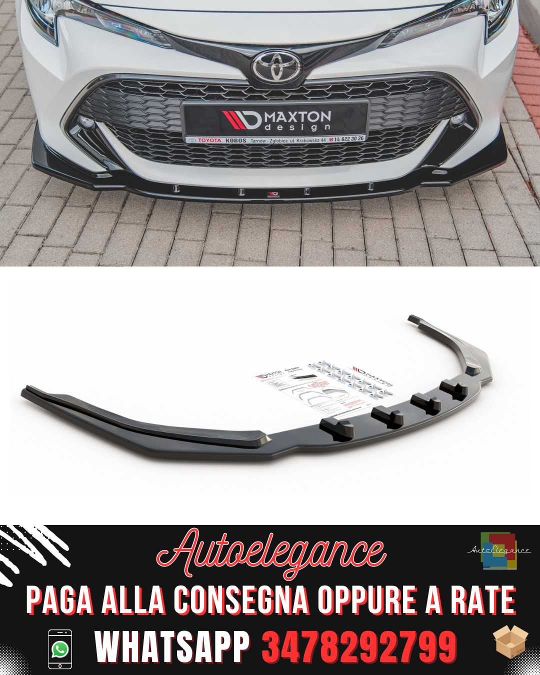 FRONT SPLITTER V.1 suitable for TOYOTA COROLLA XII TOURING SPORTS/ HATCHBACK