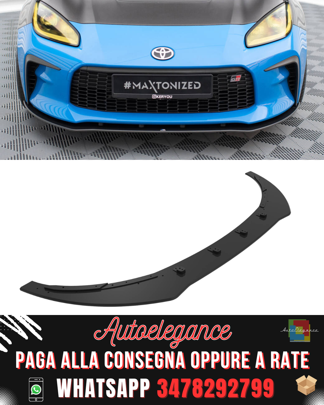 STREET PRO V.1 FRONT SPLITTER suitable for TOYOTA GR86 MK1