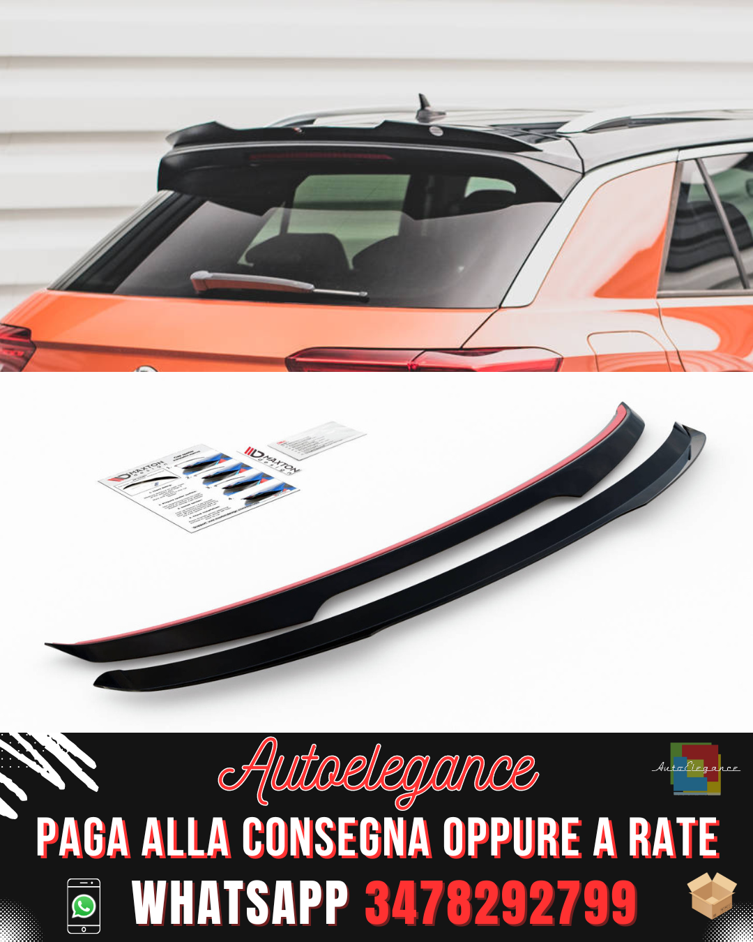 SPOILER adatto per VOLKSWAGEN T-ROC MK1