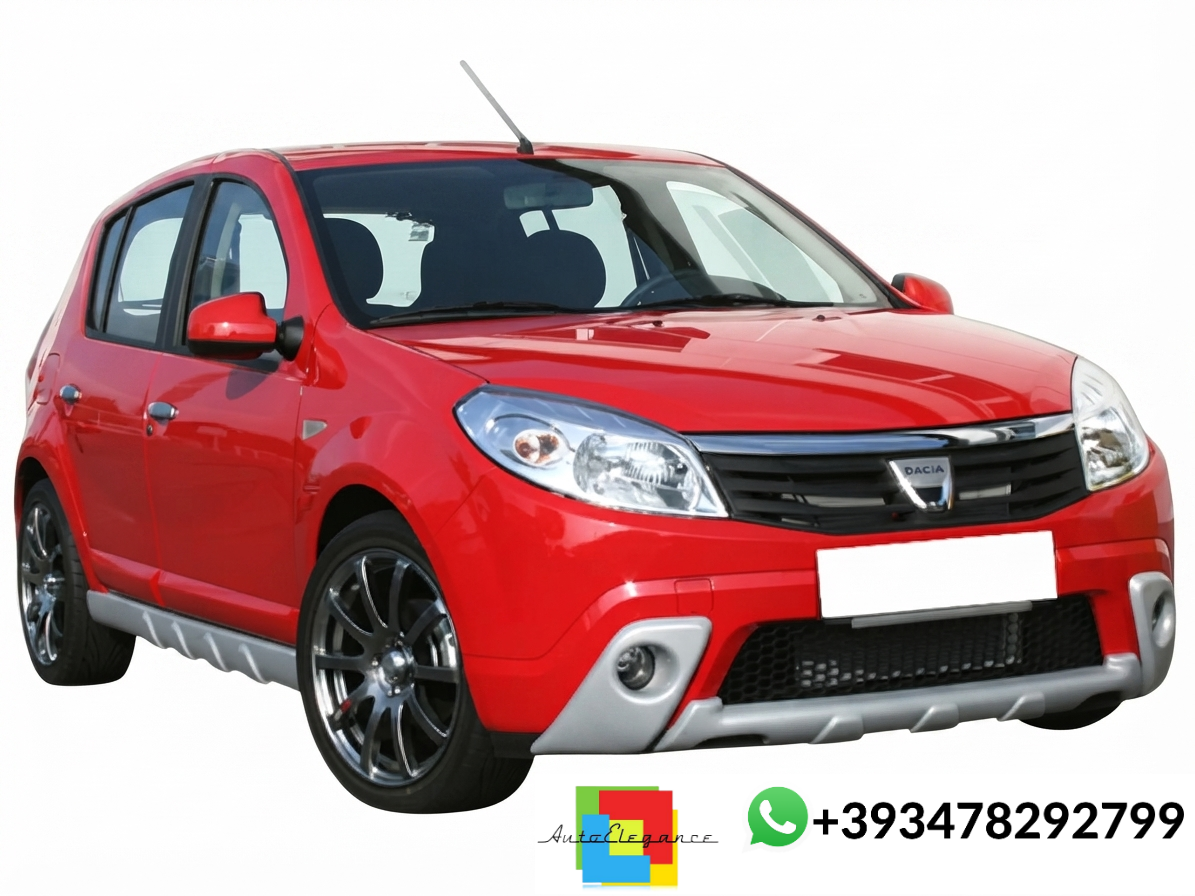 💕DIFFUSORE ANTERIORE Dacia Sandero Mk1 Nero Lucido 💕