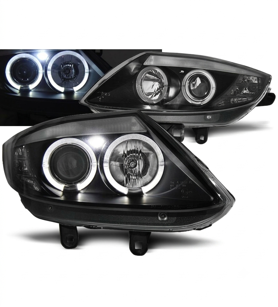 💕 Fari Anteriori Adatto per BMW Z4 E85 E86 02-08 Angel Eyes Neri 💕