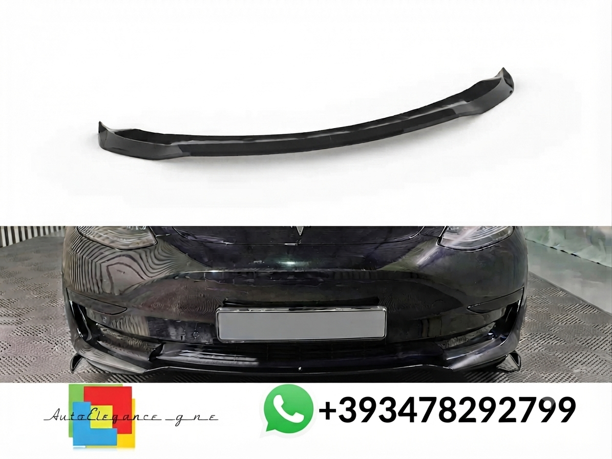 💕Splitter ANTERIORE V.1 Tesla Model 3 Nero LUCIDO💕