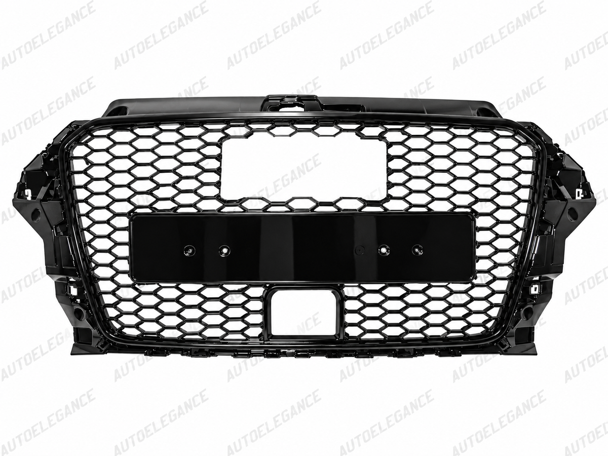 🔥ART.10660 GRIGLIA ADATTO PER AUDI A3 8V CON FORO ACC LOOK RS3 NERO 20 - 24🔥