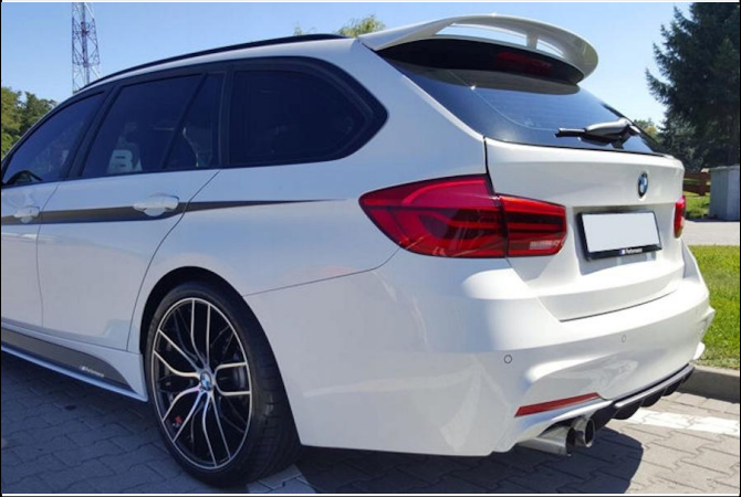 π REAR SPOILER SUITABLE FOR BMW 3 F31 BLACK π