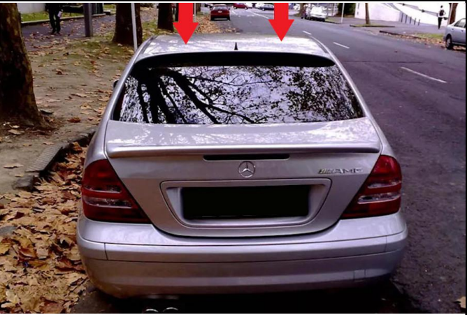 π REAR SPOILER SUITABLE FOR MERCEDES C-CLASS W203 GLOSSY BLACK π