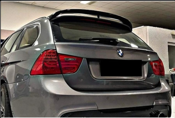 π REAR SPOILER SUITABLE FOR BMW 3 E91 BLACK π