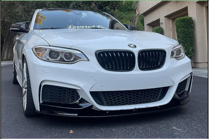 💕 SPLITTER ANTERIORE ADATTO PER BMW 2 F22 COUPE NERO LUCIDO 💕