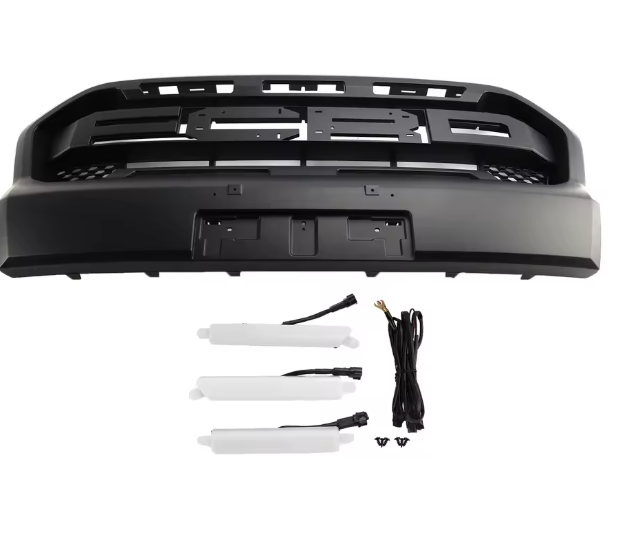 Griglia per paraurti anteriore stile Raptor adatta per Ford Ranger 2019-2023 T8 con LED