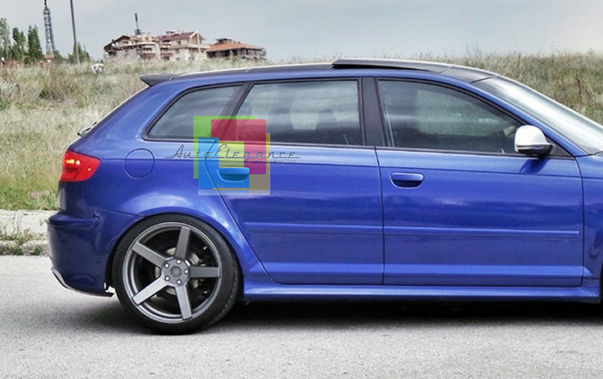 SPOILER POSTERIORE PER AUDI A3 8P 04-12 SPORTBACK RS3 5 PORTE NERO LUCIDO 2081