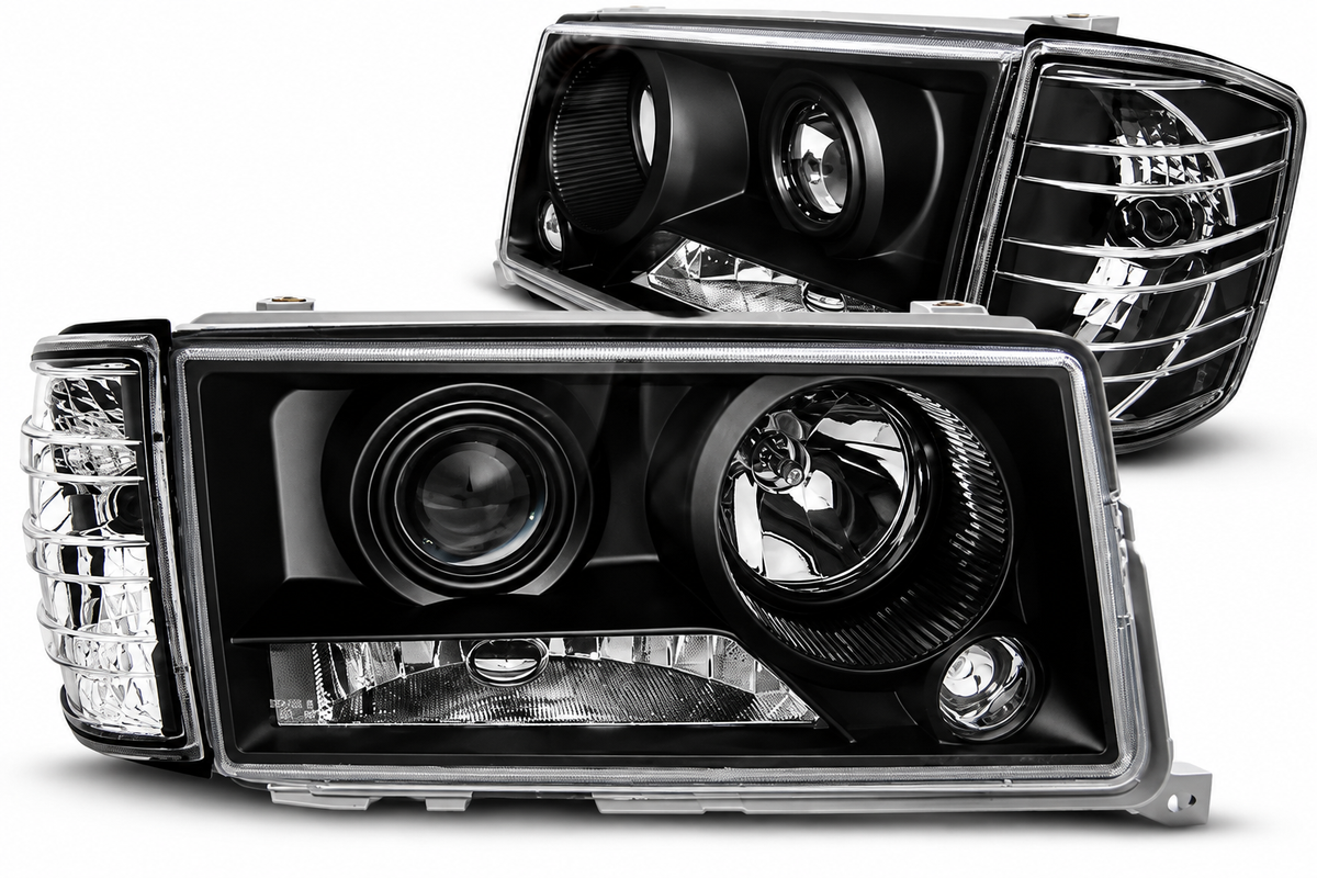 💕ART. 1611 FARI ANTERIORI ADATTO PER MERCEDES 190 W201 1982-1993 NERI💕