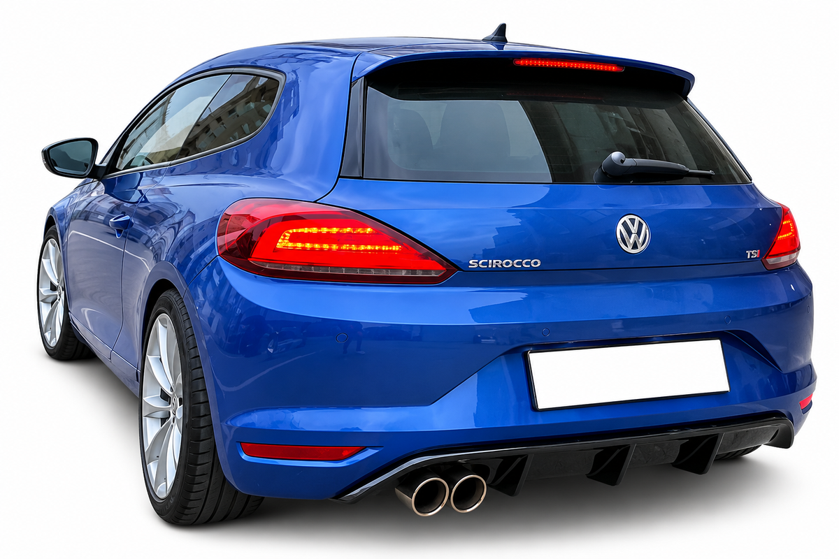 👉Diffusore Sotto Paraurti Posteriore Design R-Line adatto per VW Scirocco 15+👈