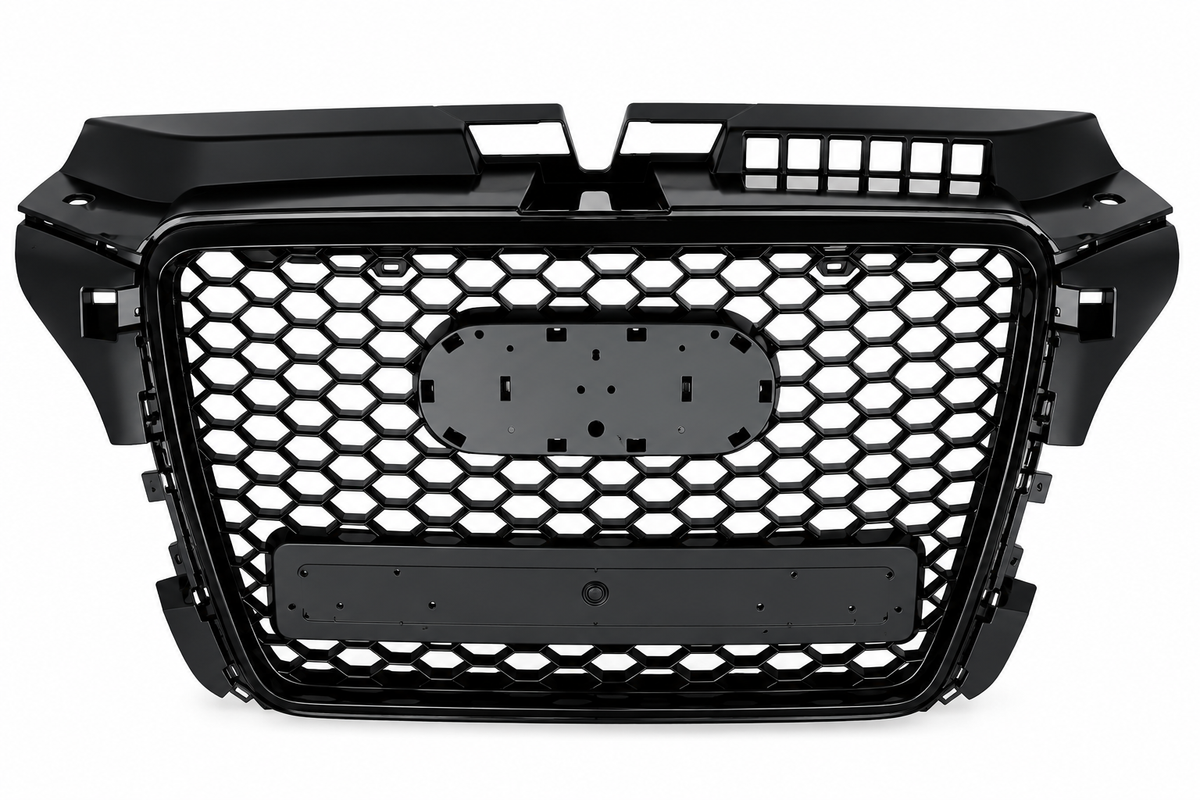 👉Griglia adatto per Audi A3 8P 08-12 calandra look RS3 total black nido d'ape👈