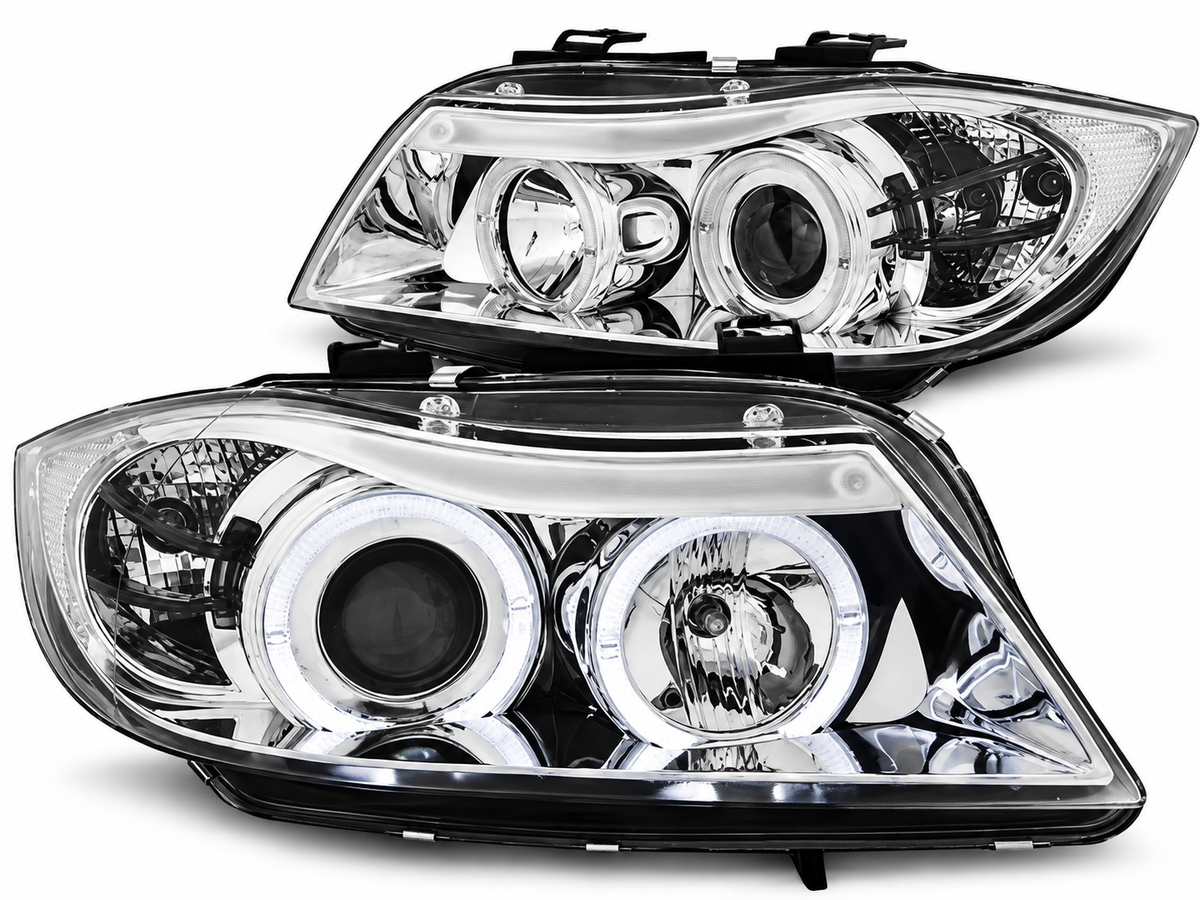 💕ART.10540 FARI ANTERIORI CHROME ADATTO PER BMW E90/E91 03.05-08.08💕