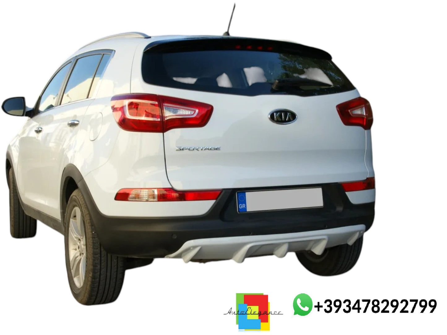 💕DIFFUSORE POSTERIORE Kia Sportage Mk3 Nero Lucido 💕