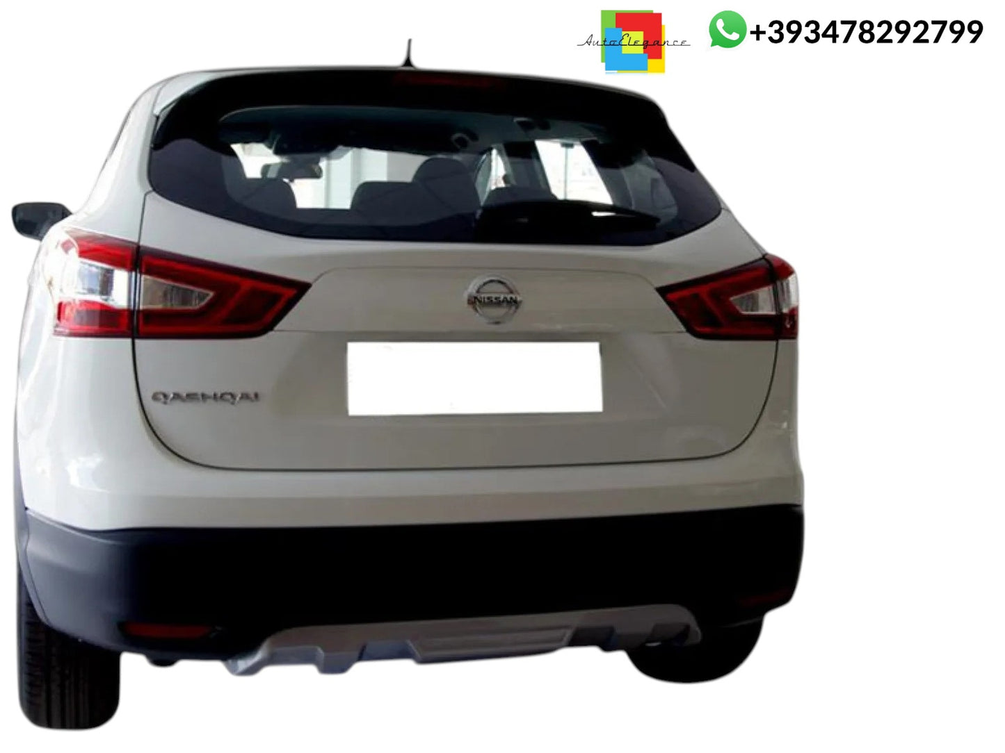 💕DIFFUSORE POSTERIORE V.1 Nissan Qashqai J11 Nero Lucido 💕