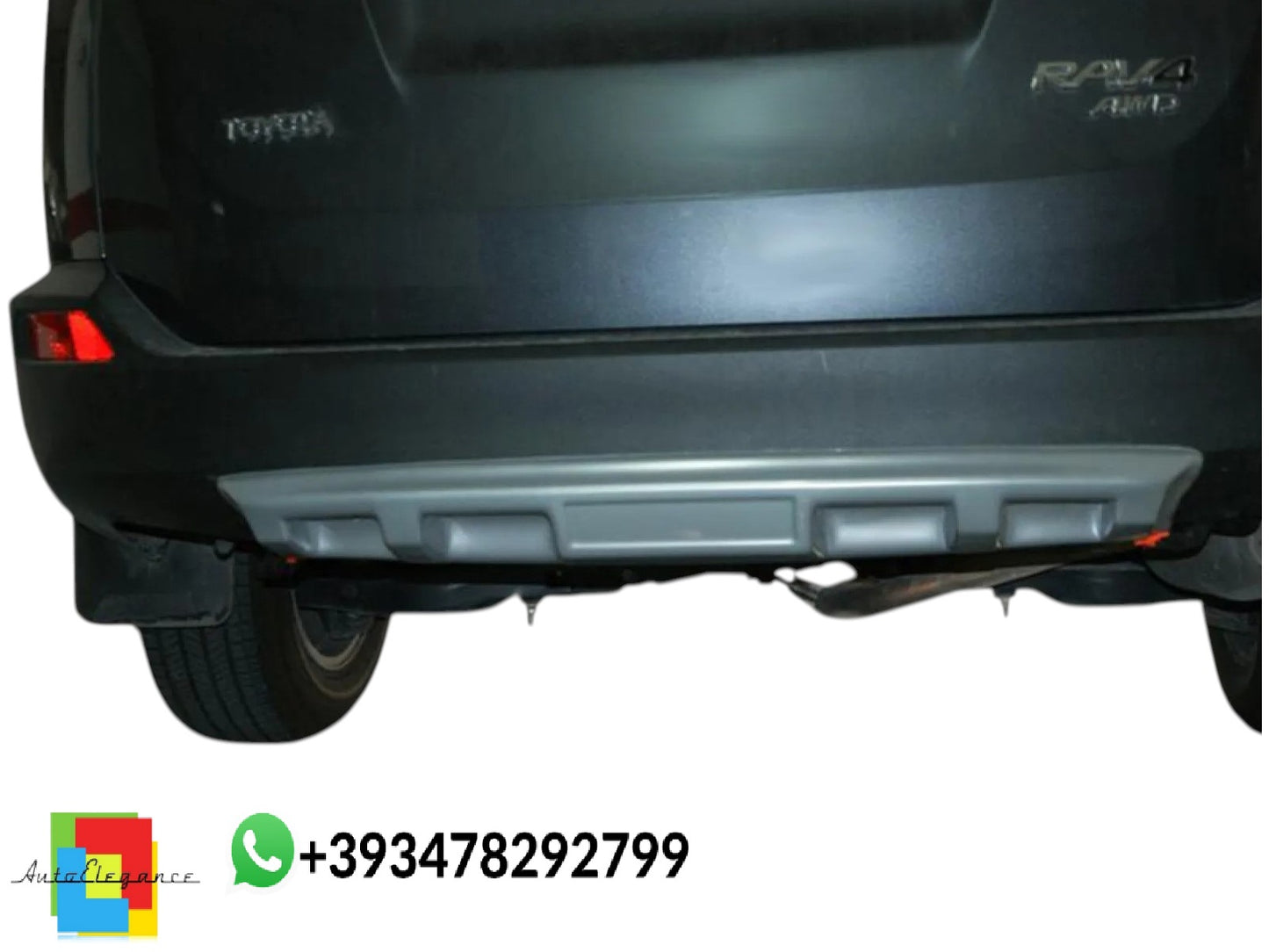 💕DIFFUSORE POSTERIORE Toyota Rav4 Mk4 Nero Lucido 💕