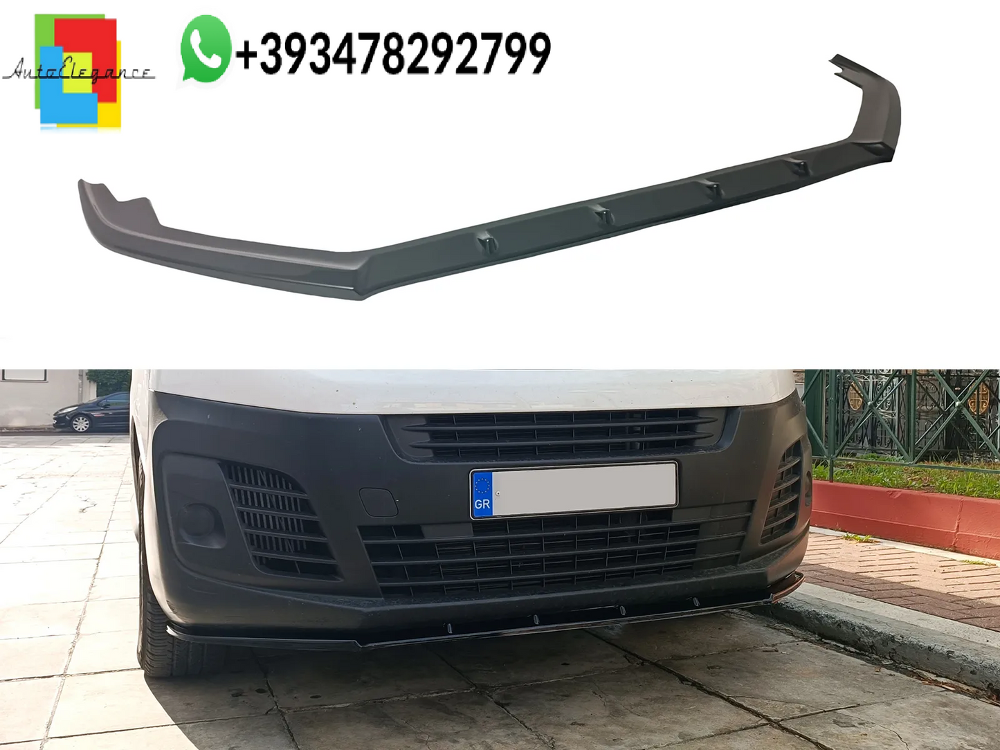 💕Splitter ANTERIORE Peugeot Expert Mk3 Nero Lucido💕