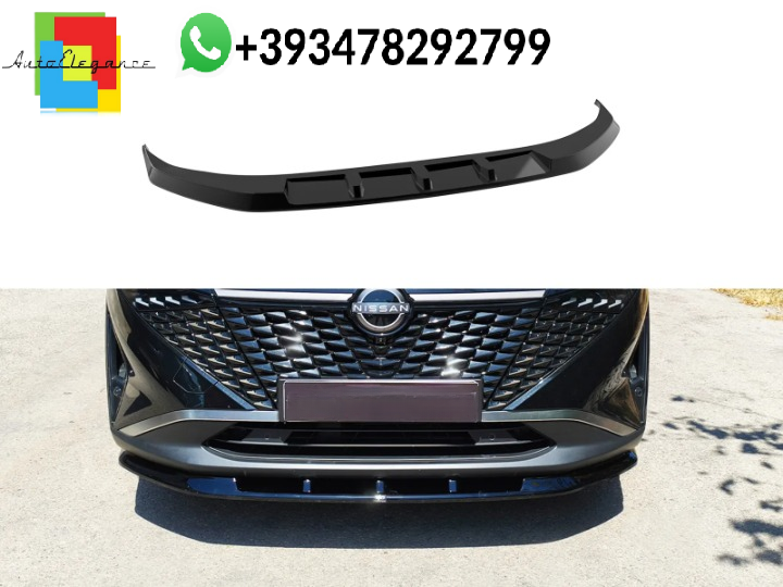 💕Splitter ANTERIORE Nissan Qashqai J12 Facelift Nero Lucido💕