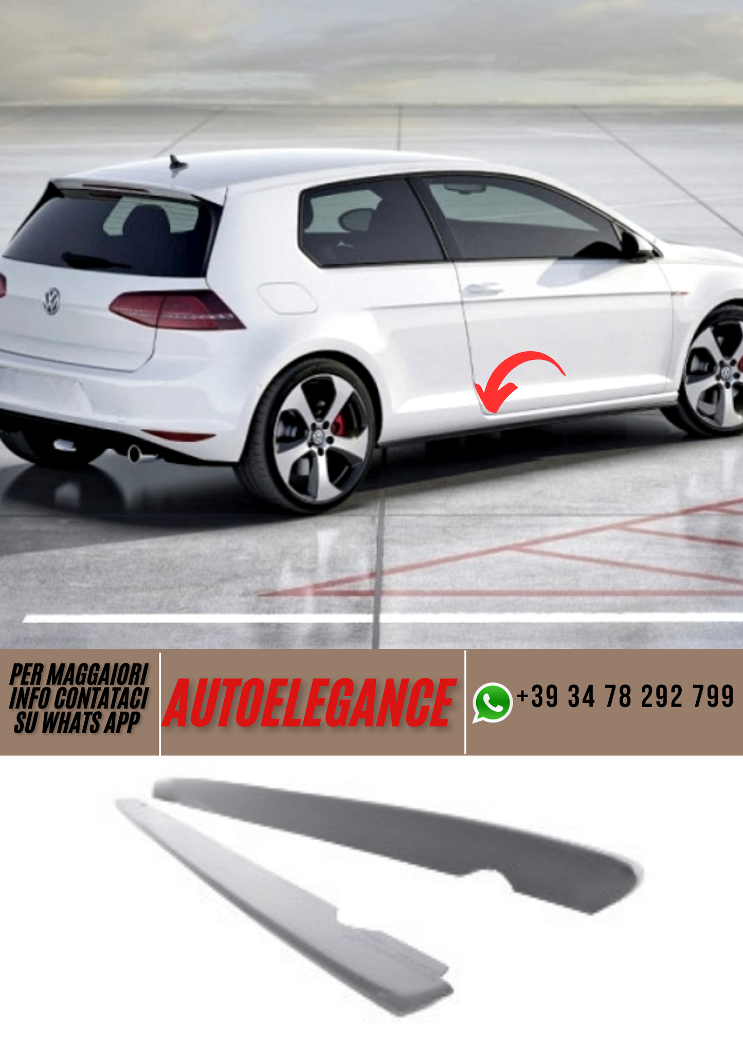 ❤️ Spoiler paraurti posteriore ADATTO PER VW GOLF VI ❤️ (Copia) (Copia)