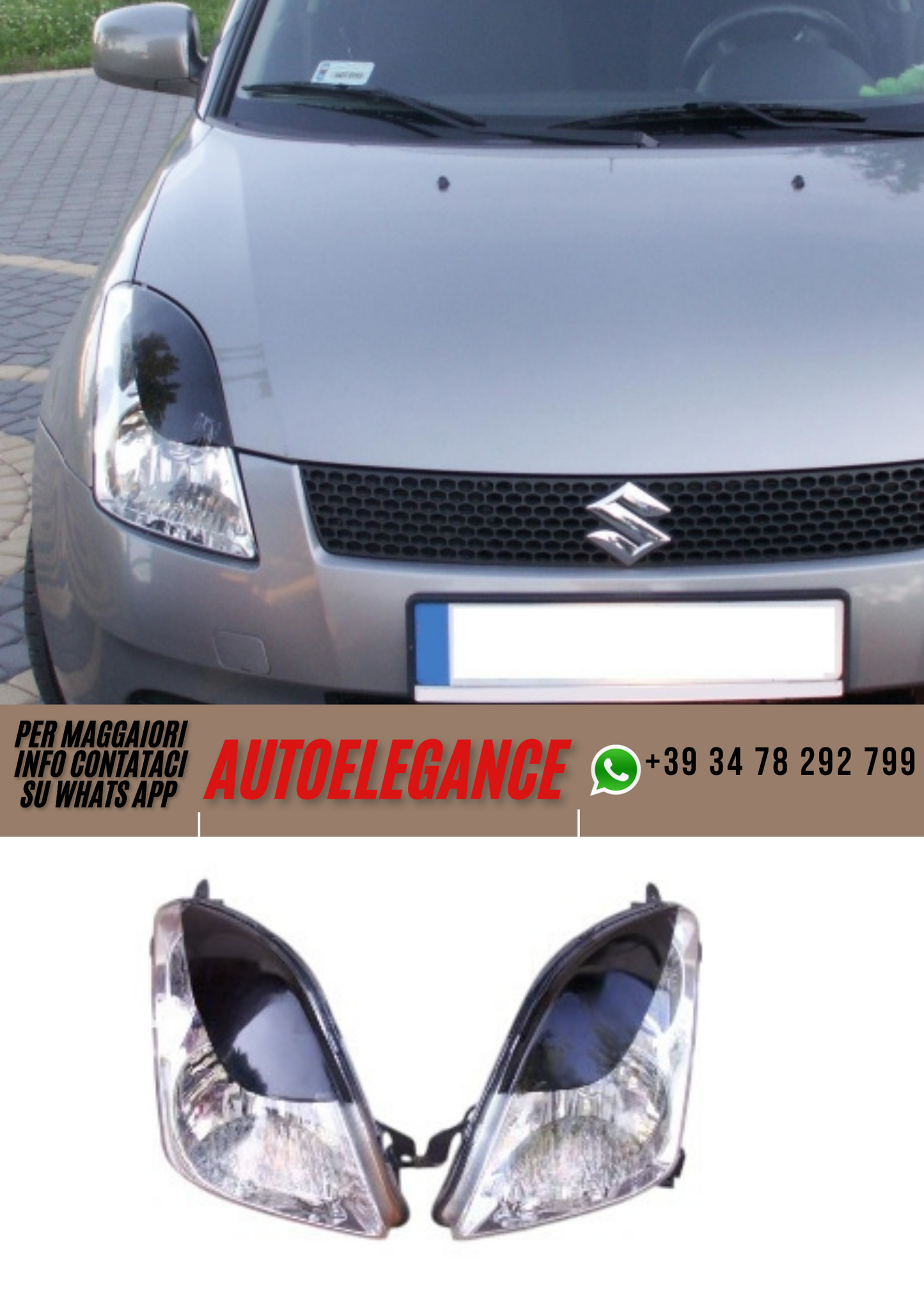 ❤️Sopracciglia per fari ADATTO PER SUZUKI Swift ❤️