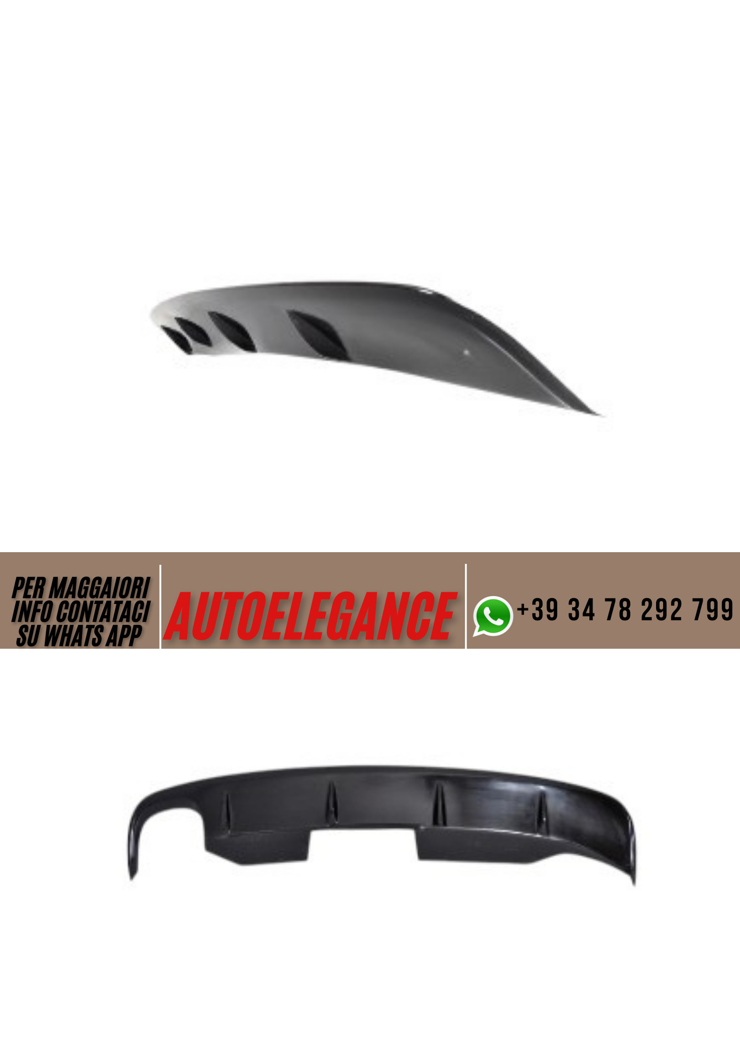❤️Diffusore Paraurti Posteriore ADATTO PER SKODA OCTAVIA 2❤️