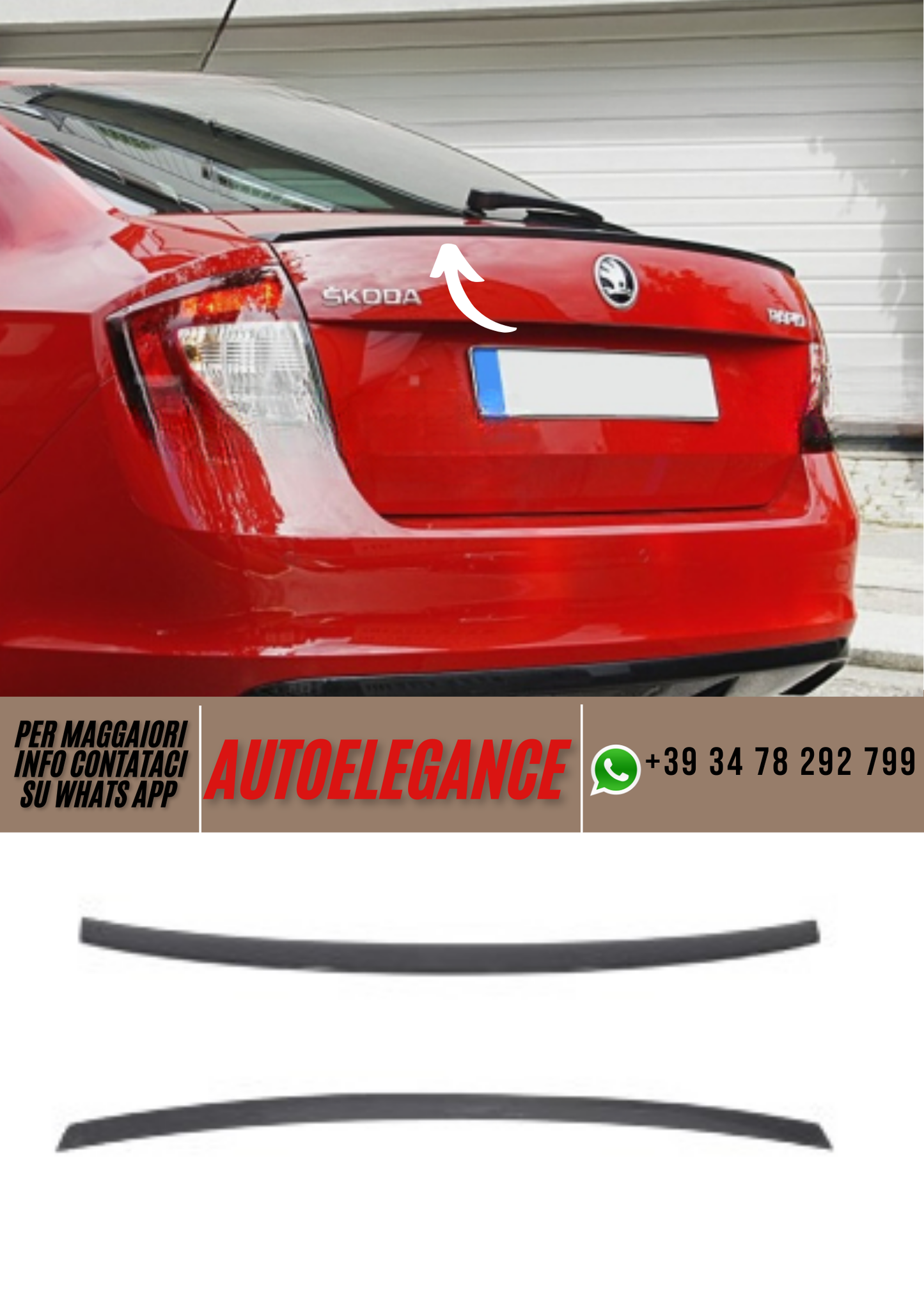 ❤️Spoiler ADATTO PER SKODA RAPID❤️
