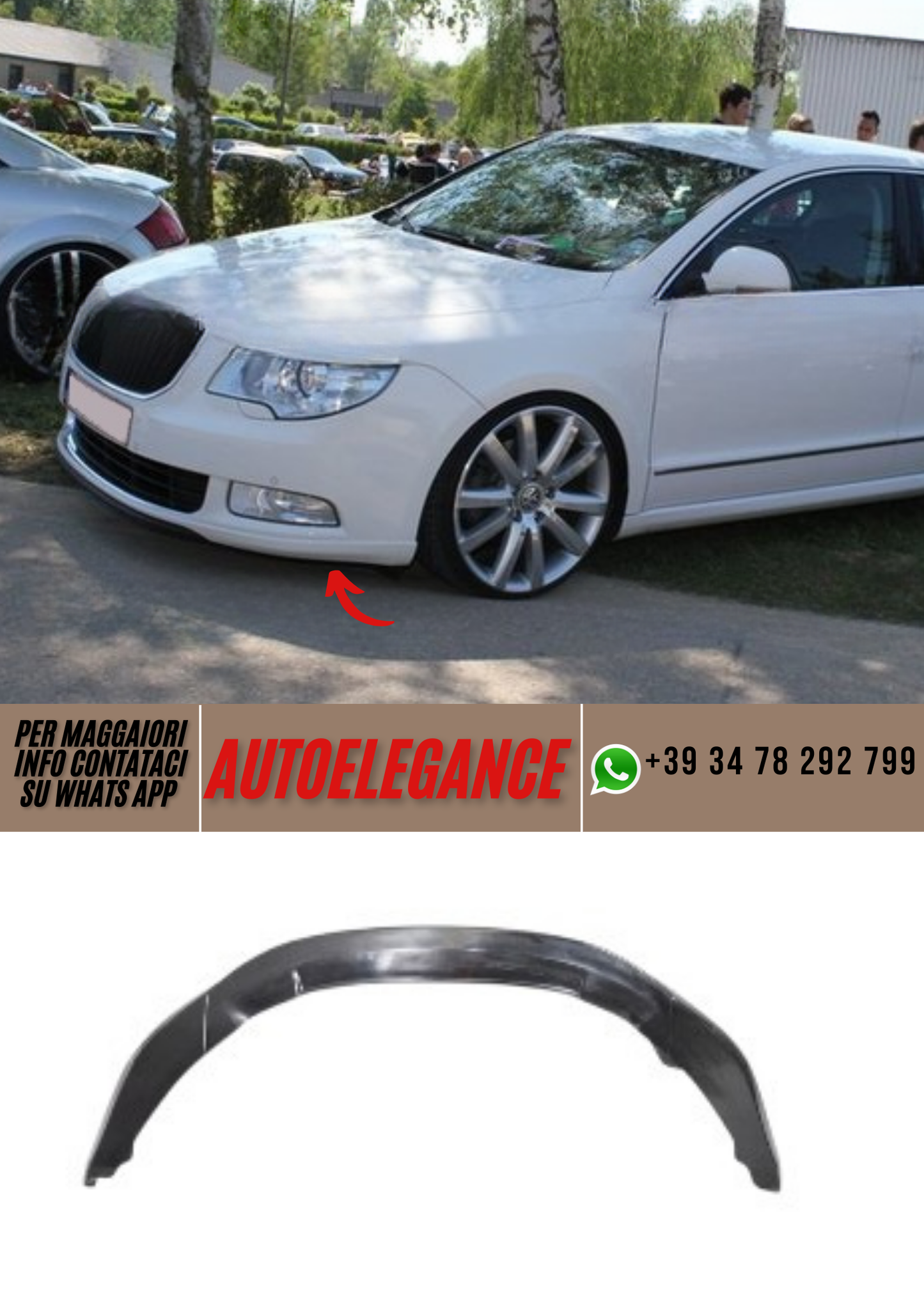 ❤️Spoiler paraurti anteriore ADATTO PER SKODA SUPERBO 2❤️