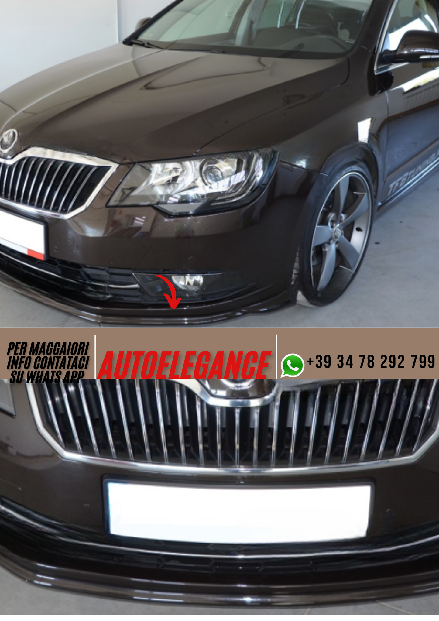 ❤️Spoiler paraurti anteriore ADATTO PER SKODA SUPERBO 2❤️