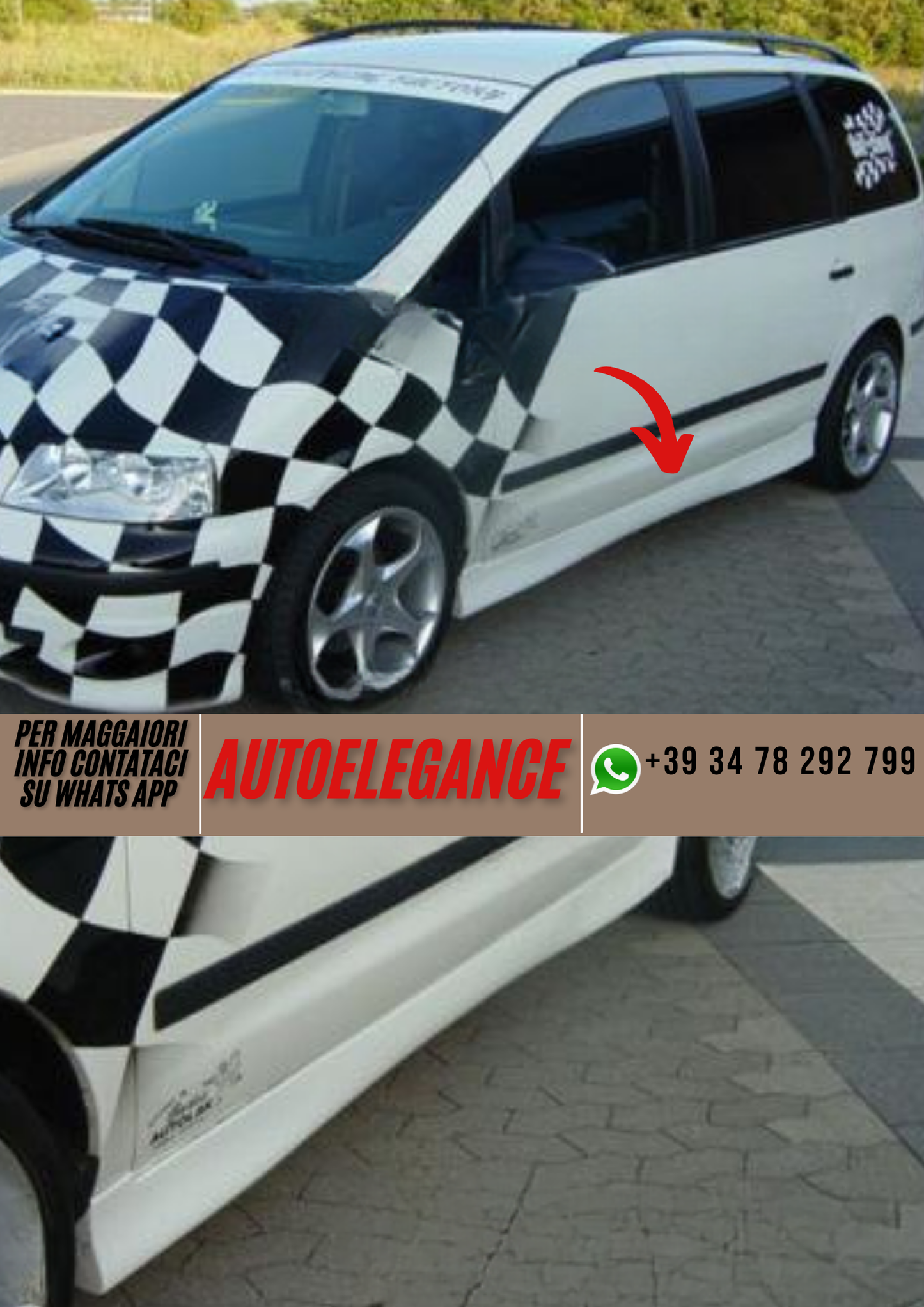 ❤️Minigonne laterali spoiler ADATTO PER SEAT ALHAMBRA❤️