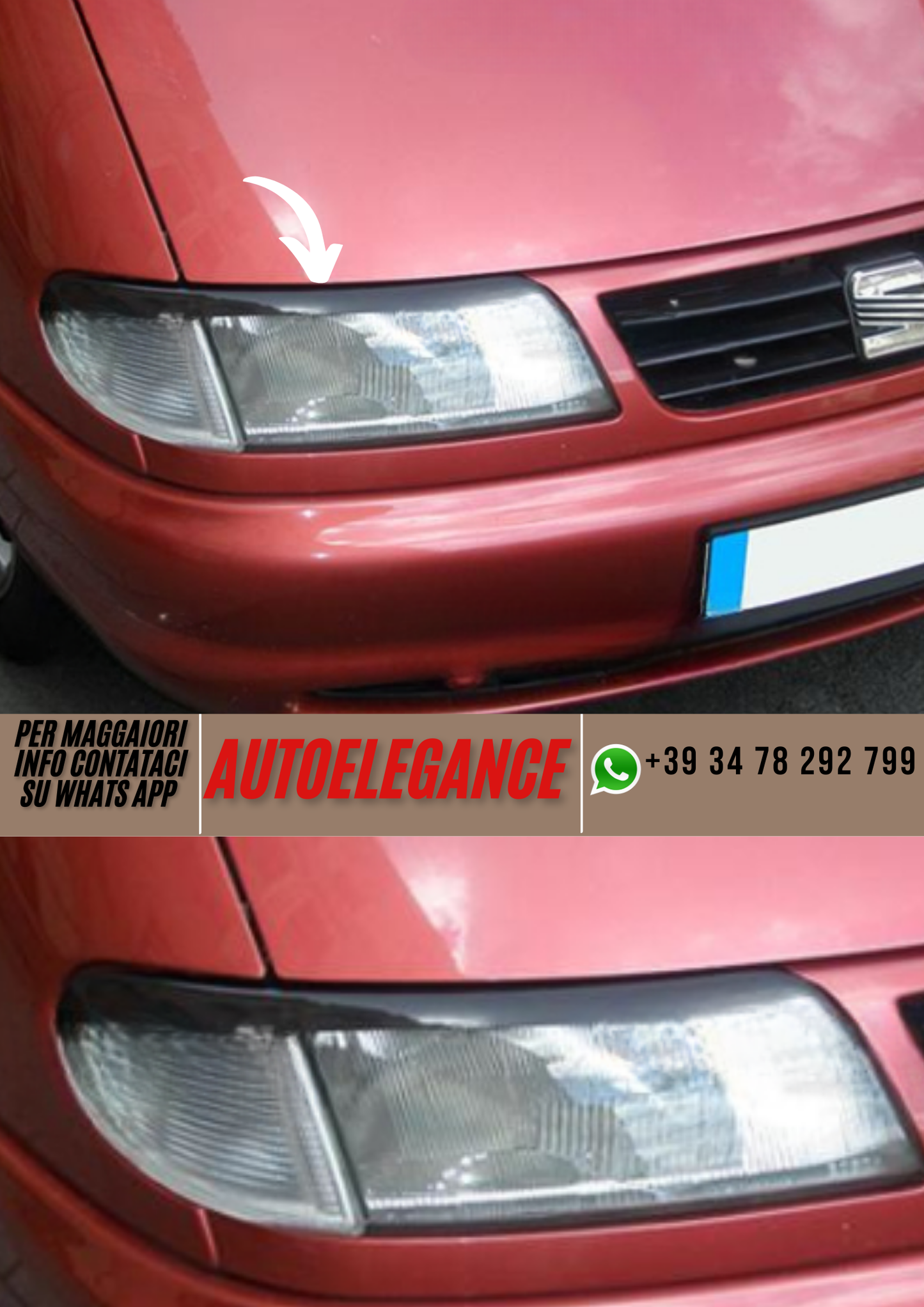 ❤️Sopracciglia per fari ADATTO PER SEAT ALHAMBRA❤️