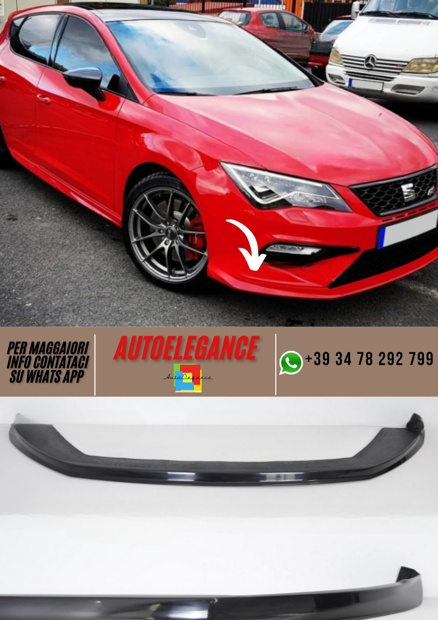 ❤️Spoiler paraurti anteriore LEON 3 5F FR / CUPRA 2016-2020❤️