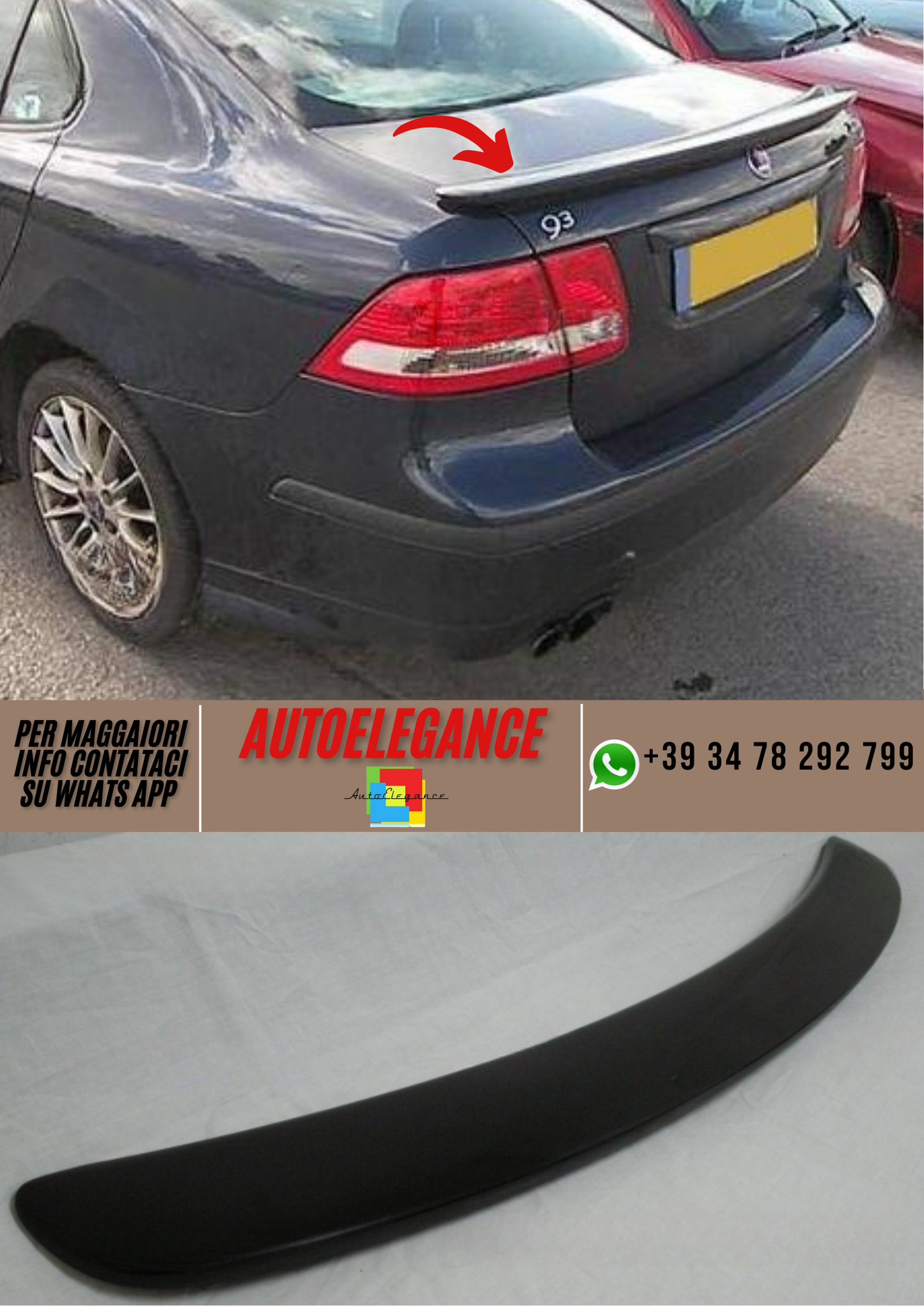 ❤️Spoiler ver 2 SAAB 9-3 2002-2007 Berlina❤️