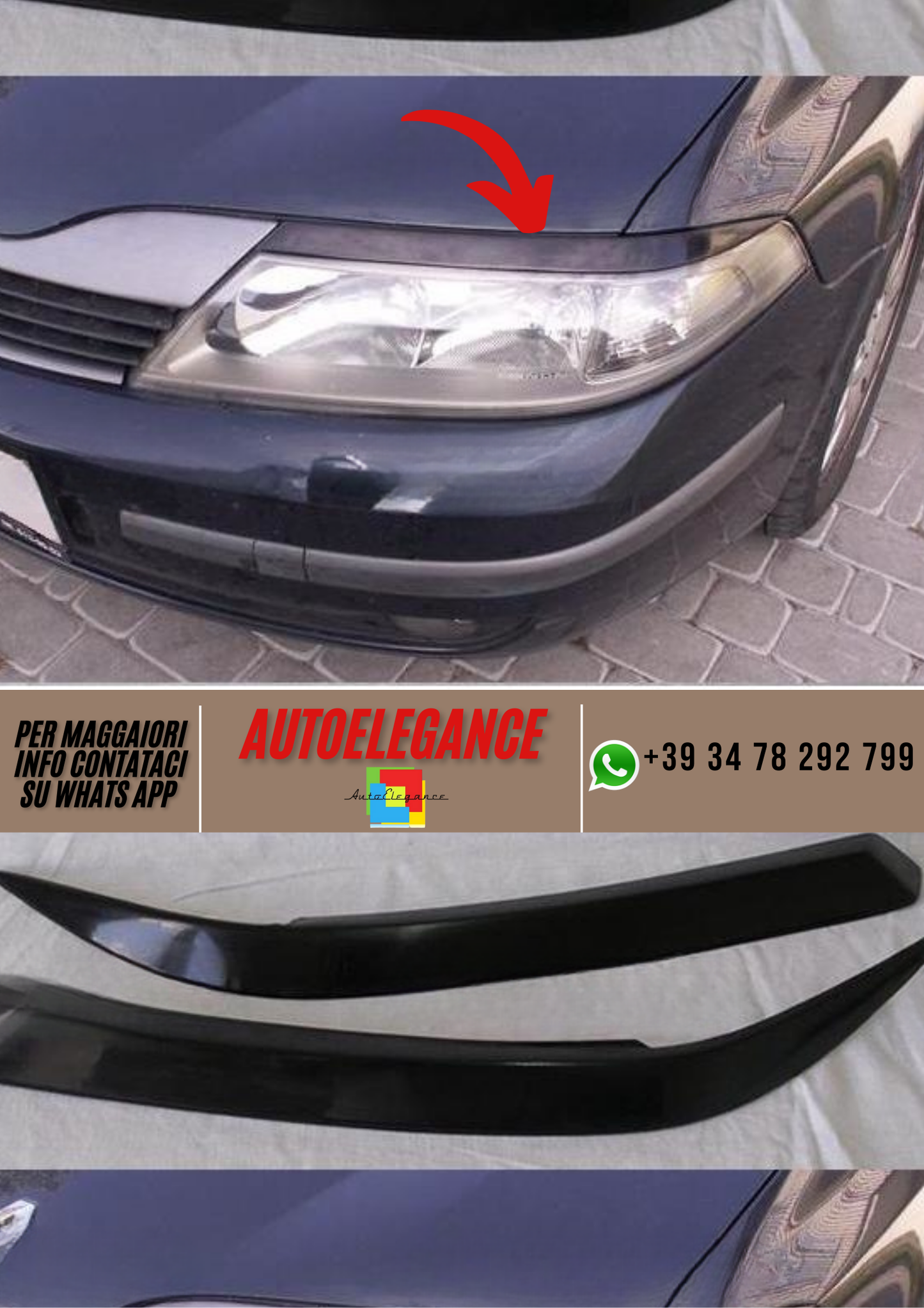 ❤️Palpebre per fari RENAULT Laguna II 2001-2005❤️