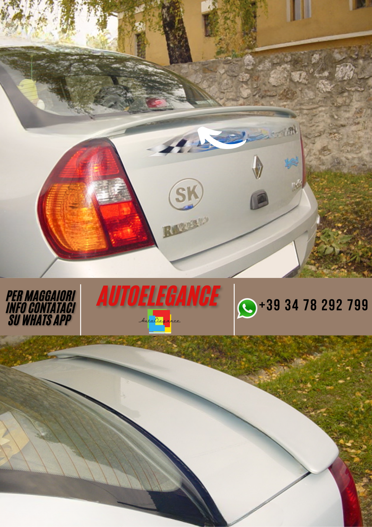 ❤️Tappo spoiler per RENAULT Thalia❤️