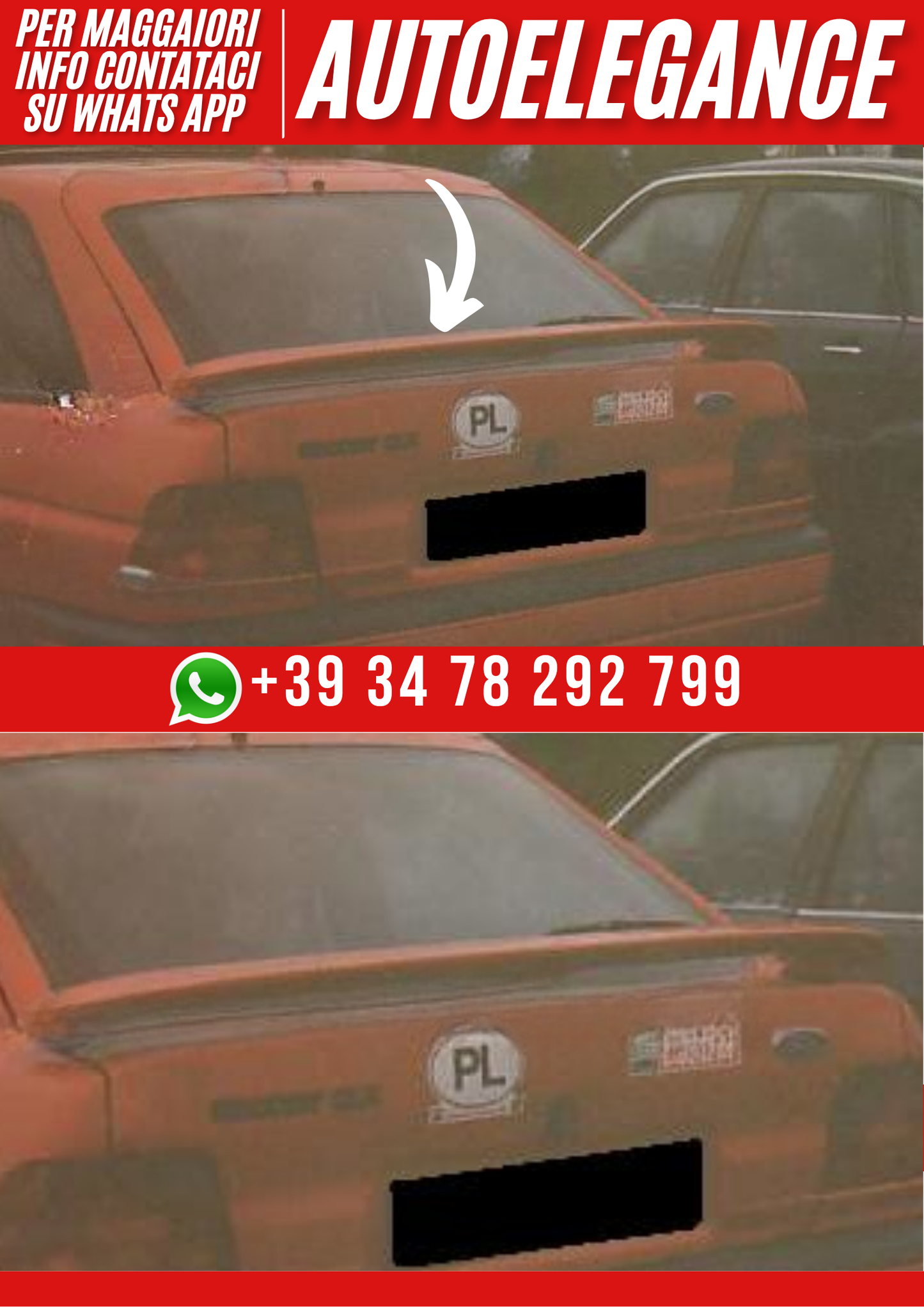 ❤️Spoiler posteriore compatibile con Ford Escort 1990-1992❤️