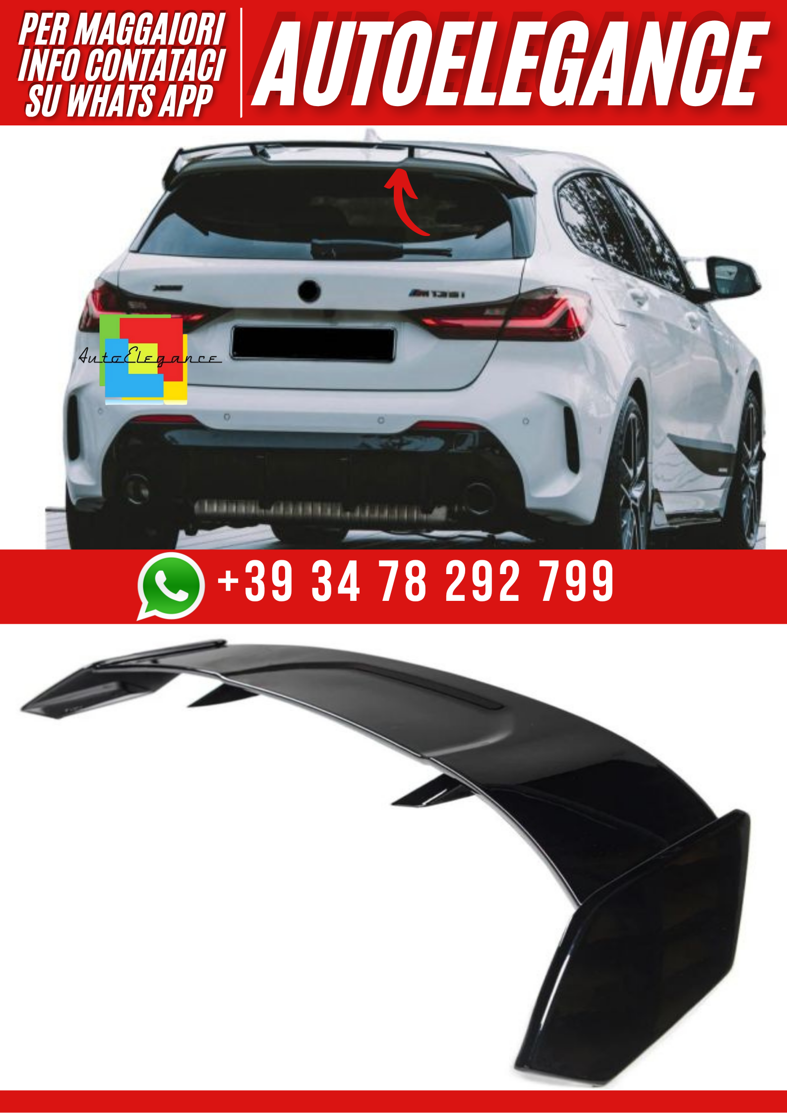 Spoiler Posteriore Maxton Style Nero Lucido | Compatibile Con VW Golf 6 R / R20 (2009-2013) | Migliora Aerodinamica E Look Racing | Facile Montaggio - 3