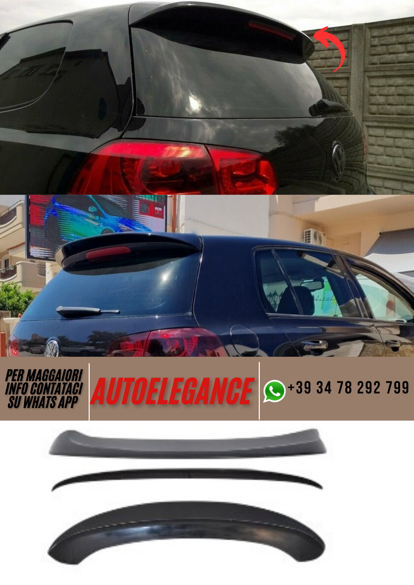 ❤️Spoiler ADATTO PER VW GOLF VI❤️