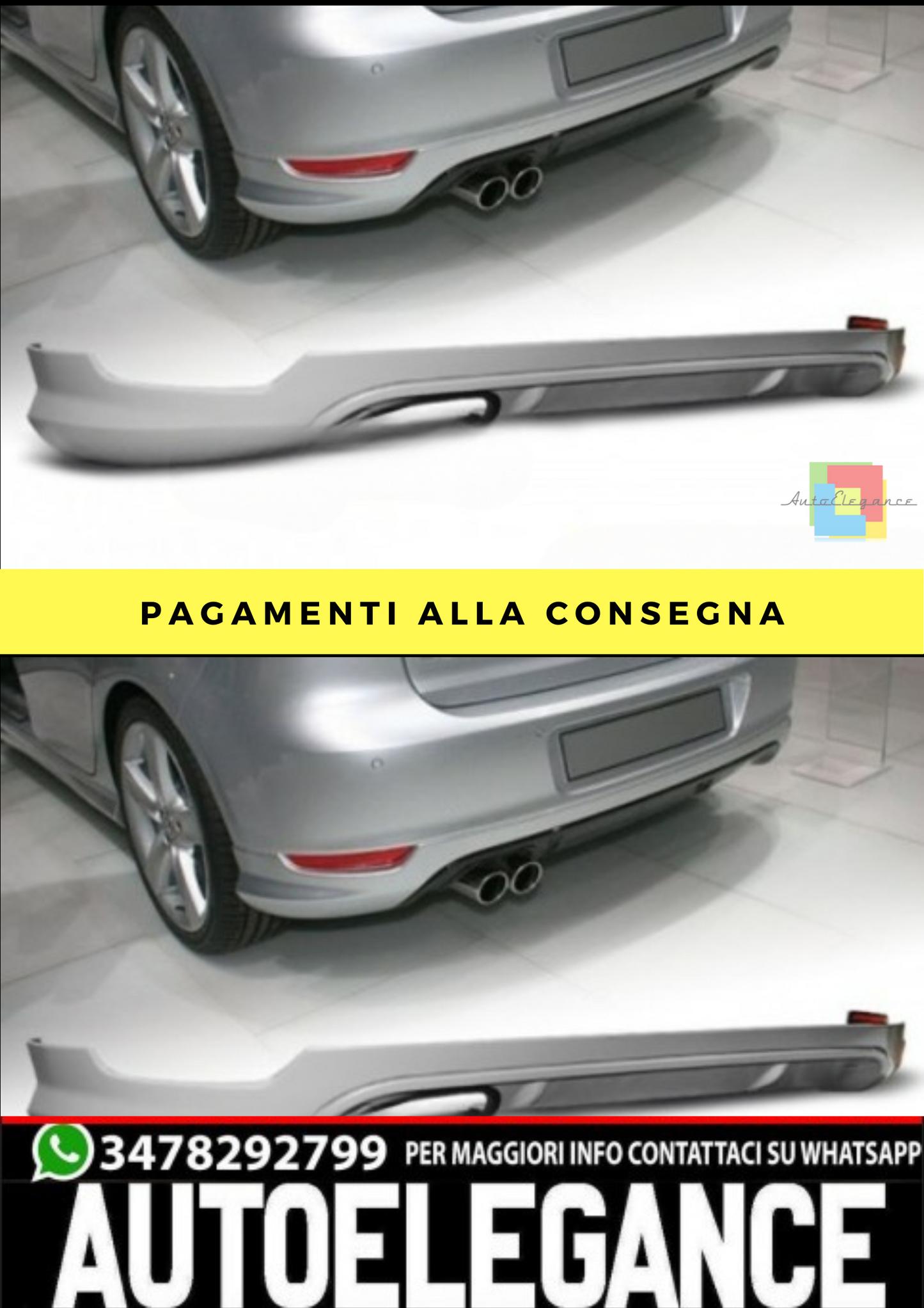 DIFFUSORE STILE VOTEX ADDATI PER VW GOLF 6
