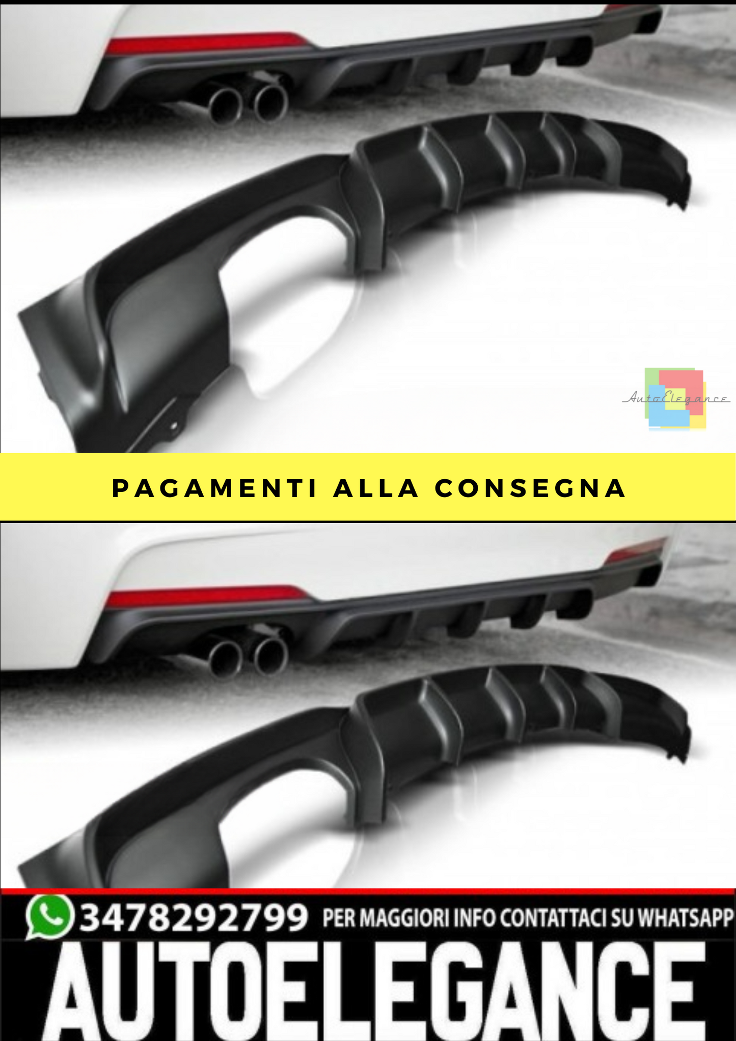 DIFFUSORE STILE VOTEX ADDATO PER BMW F30 F31