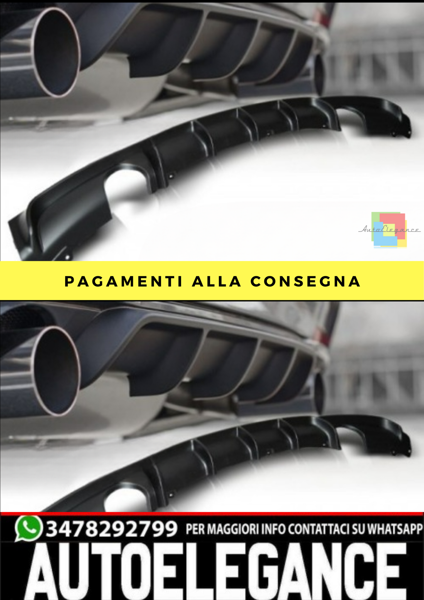 DIFFUSORE MARMITTA SINGOLA ADDATO PER BMW F30 F31