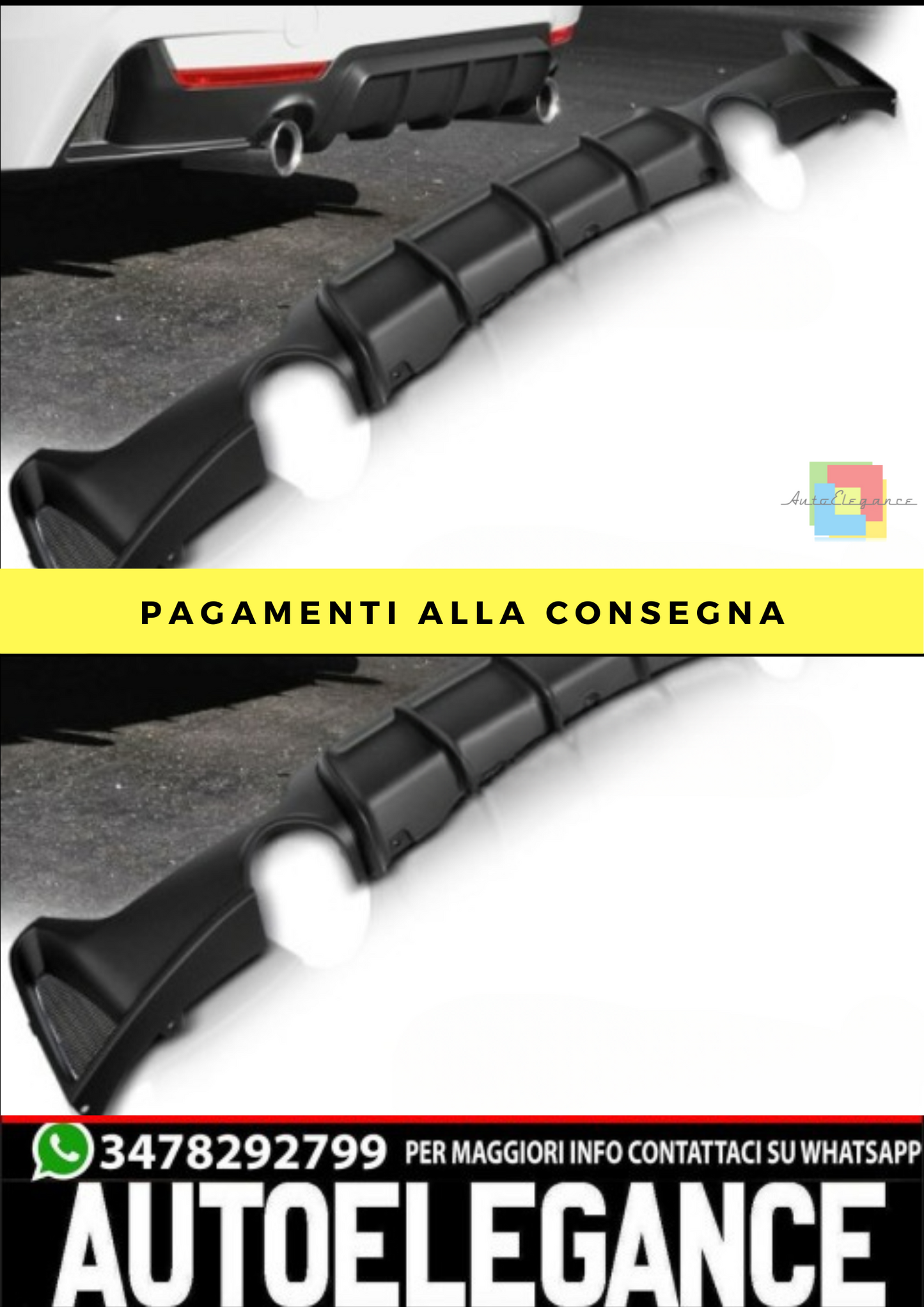 DIFFUSORE ADDATO PER MARMITTA SINGOLA A DOPPIA USCITA BMW F32 / F33