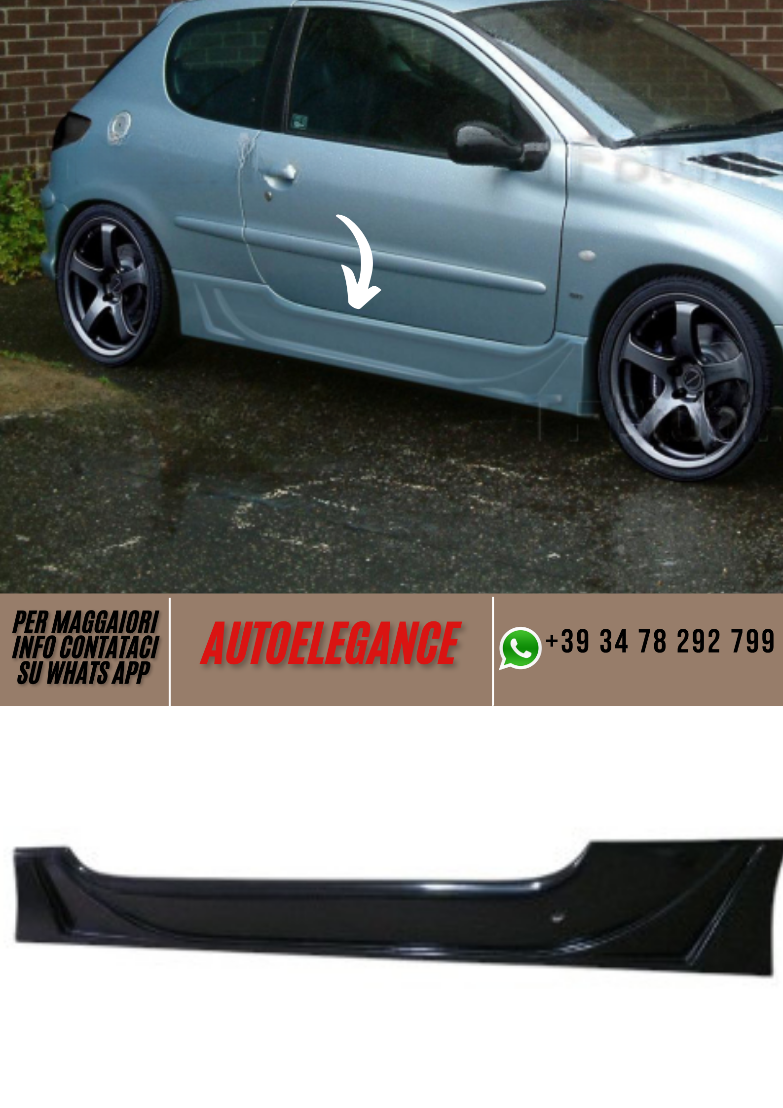 Minigonne laterali Peugeot 308 SW 1 Serie Turbo | Ricambi Tuning Auto | Lago Tuning
