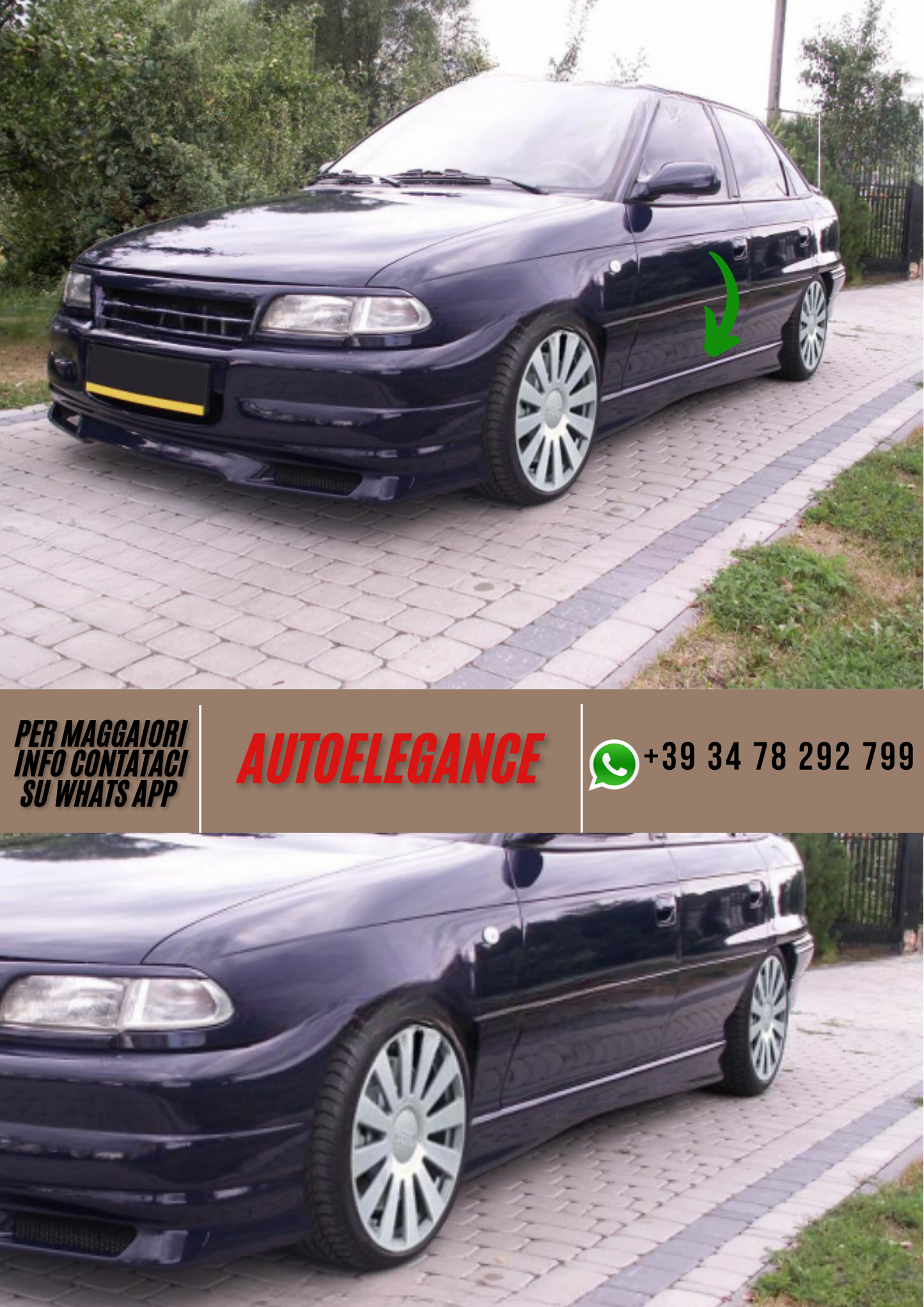 ❤️Spoiler Minigonne Laterali Compatibili per OPEL Astra F❤️