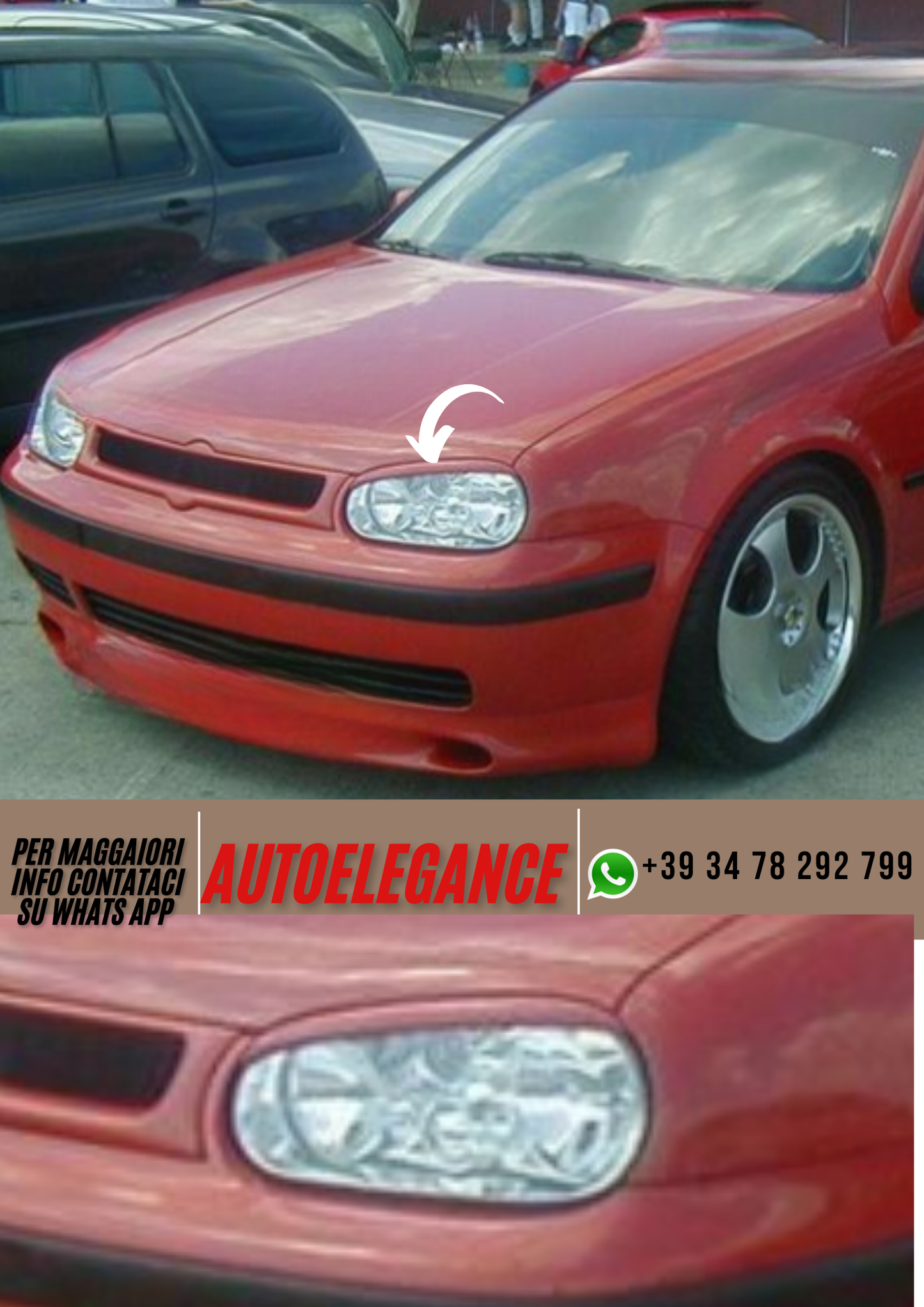 ❤️Sopracciglia per fari ver I ADATTO PER VW GOLF IV ❤️